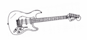 Bild einer elektrischen Gitarre.